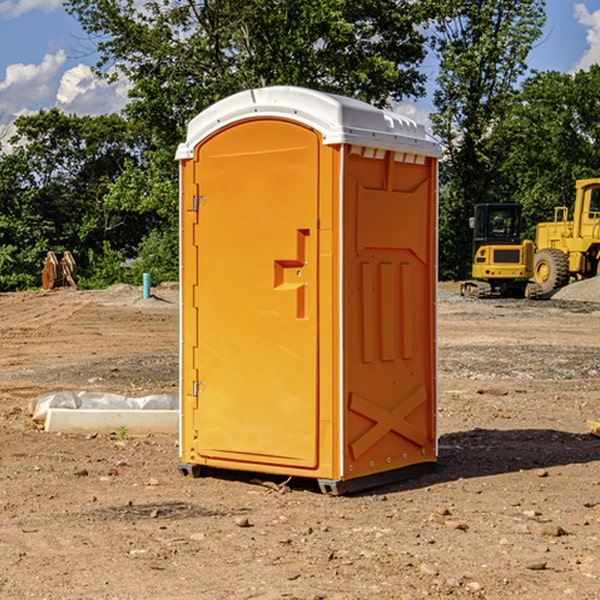 how often are the porta potties cleaned and serviced during a rental period in Horn Hill